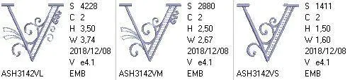 Stunning Swirls Monogram V