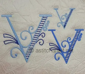 Stunning Swirls Monogram V