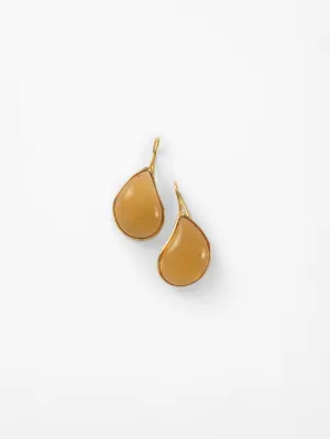 TEARDROP SIMPLE EARRINGS AMBER