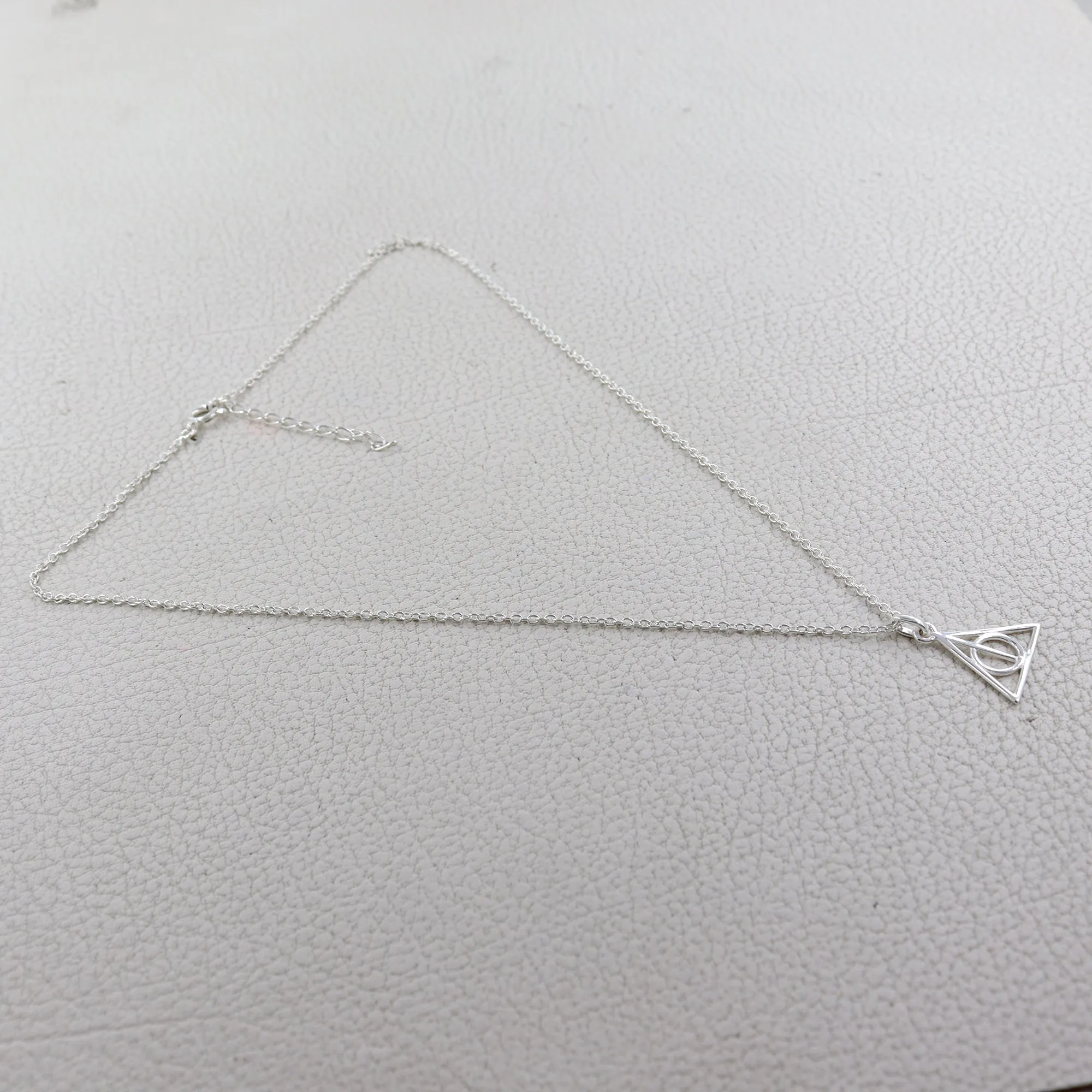 Triangle Shape Sterling Silver Minimalist Necklace For Girls
