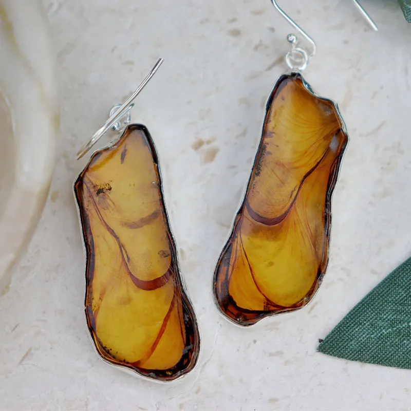 Vana Amber Gemstone Earrings