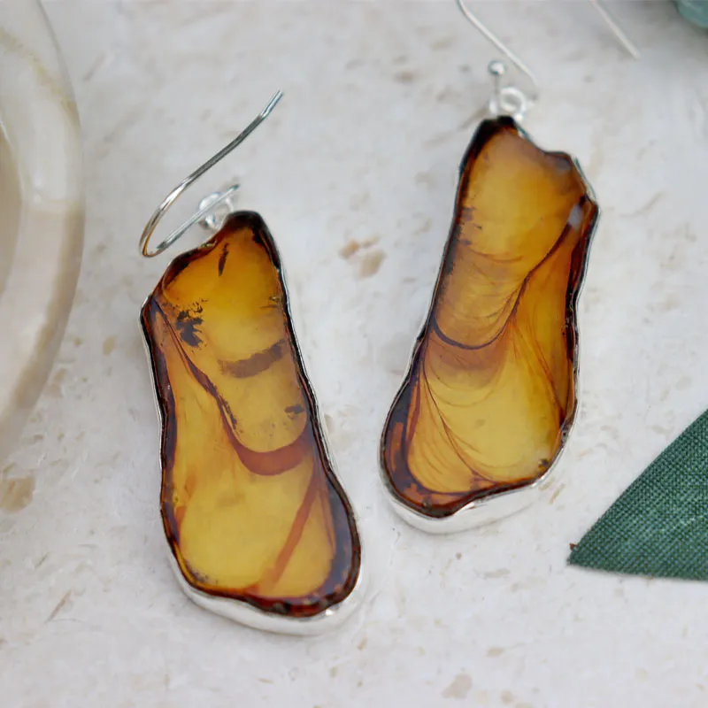 Vana Amber Gemstone Earrings