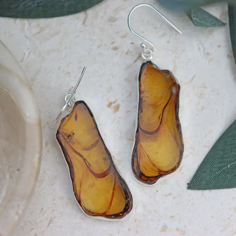 Vana Amber Gemstone Earrings
