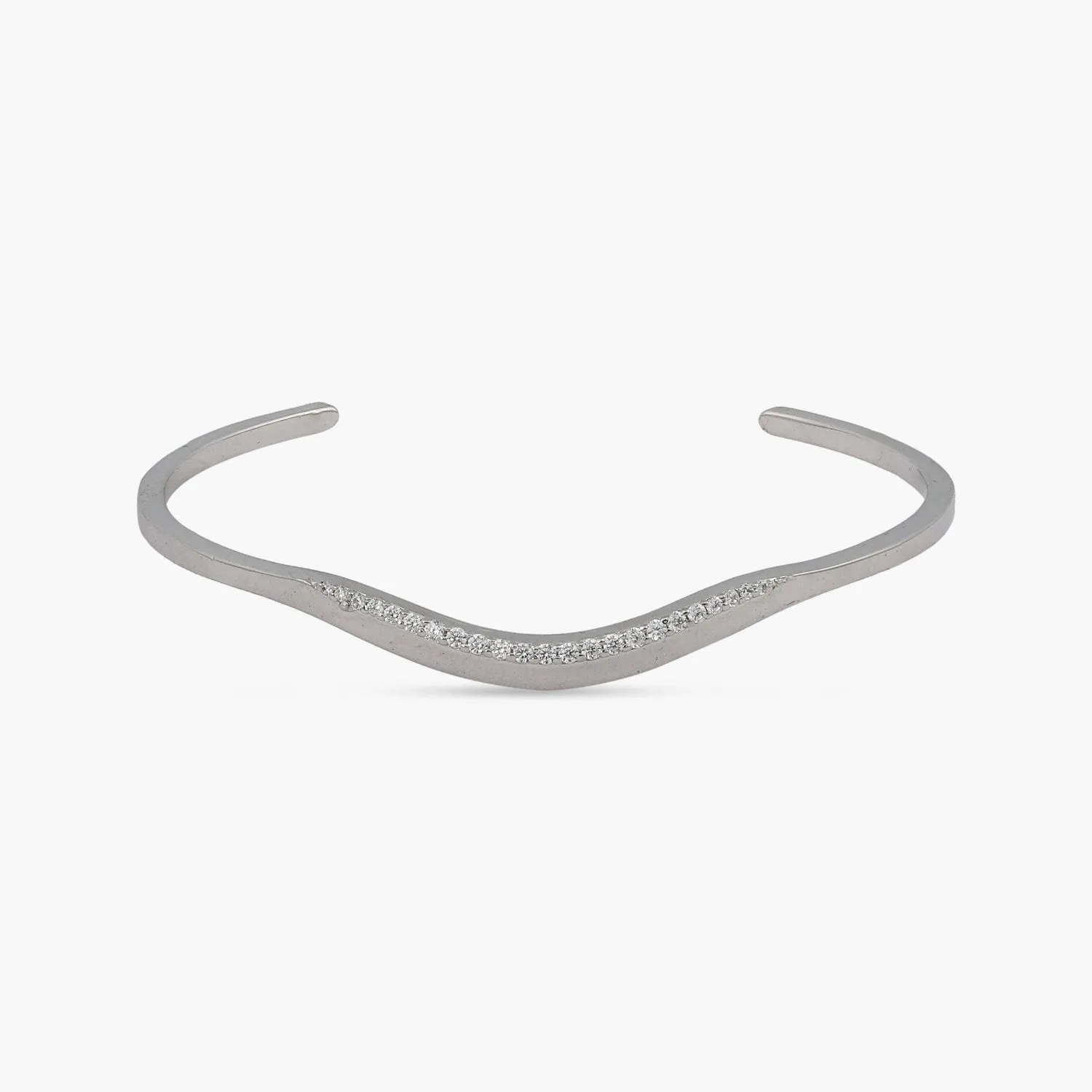 Waves of Elegance CZ Silver Bracelet