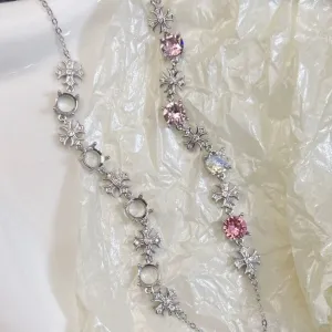 Wholesale Diamond hollow exquisite fantasy cross princess DIY bracelet
