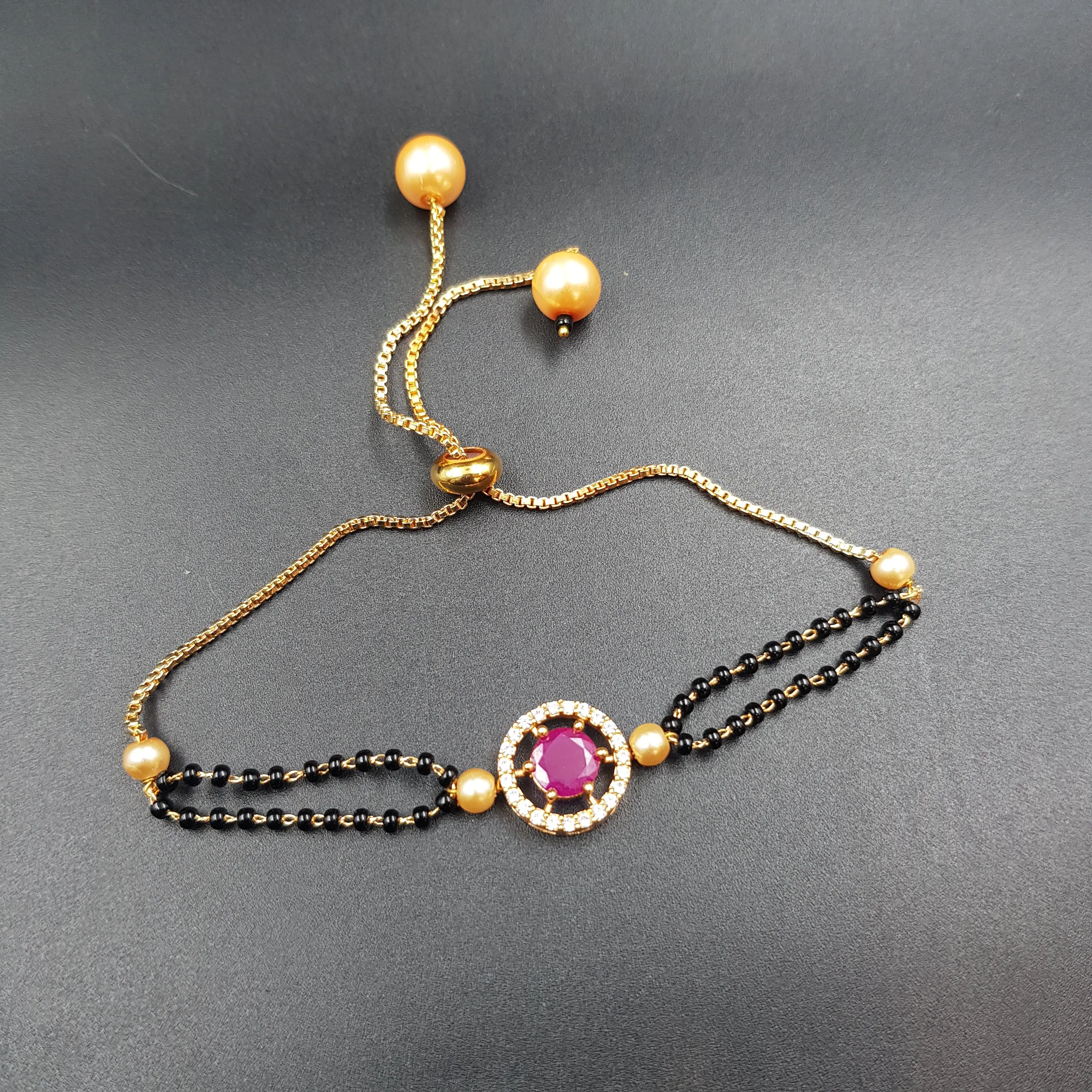 Zircon/AD Mangalsutra Bracelet 4550-1