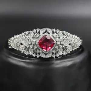 Zircon/AD Silver Polish Bracelet 6836-69